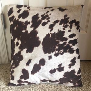 cow print throw pillow